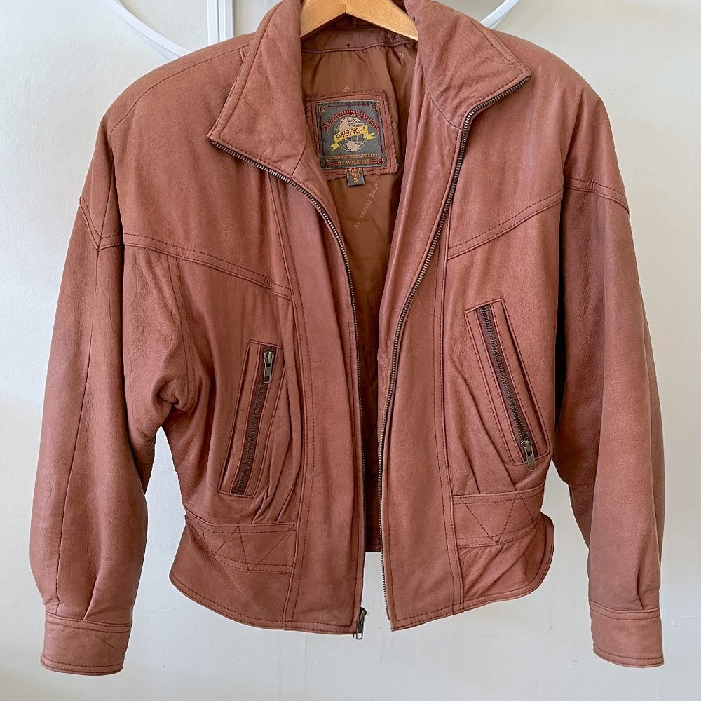 Vintage Genuine Leather Aviator Jacket